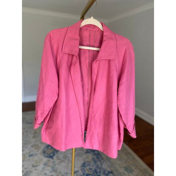 Handmade 100% Linen Berry Jacket Cottagecore Prairie Light Academia Spring Boho - Picture 2 of 16